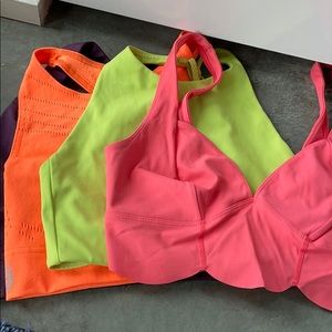 Free People/Girlfriend Collective Neon Bra Bundle